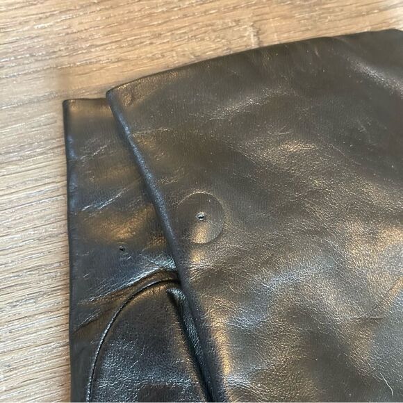 Portolano Womens Leather Gloves Cashmere Lined 7.5 NWT - Picture 3 of 6